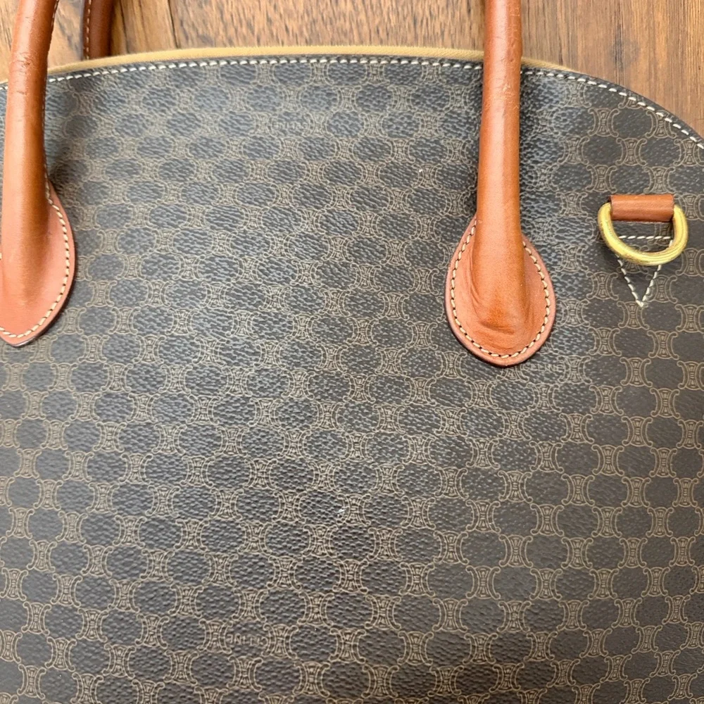 Authentic Vintage Celine Macadam Dome Satchel - Picture 10 of 13